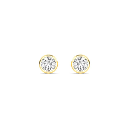 Yellow Gold / 0.30ct Lab Grown Diamond Solitaire Earrings