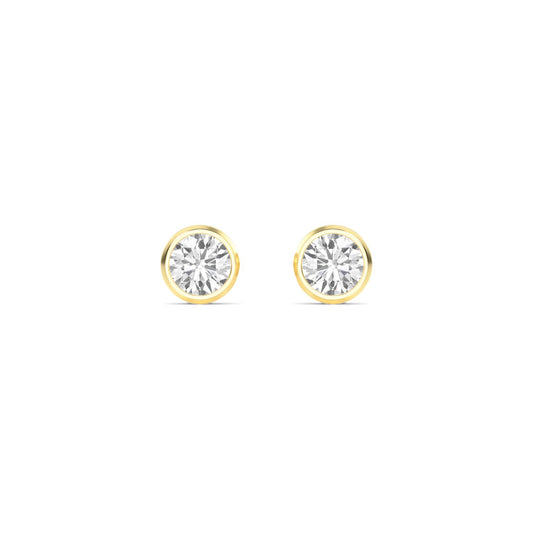 Yellow Gold / 0.30ct Lab Grown Diamond Solitaire Earrings