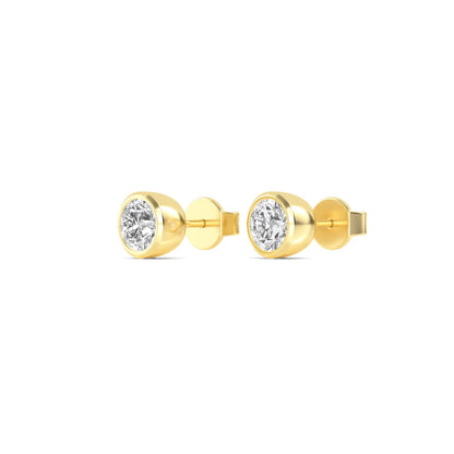 Yellow Gold / 0.30ct Lab Grown Diamond Solitaire Earrings