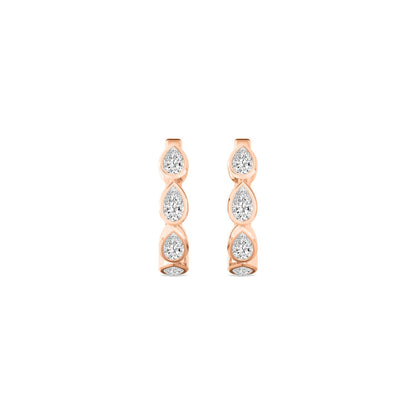 Rose Gold / 1.73ct Lab Grown Diamond Bezel Earrings