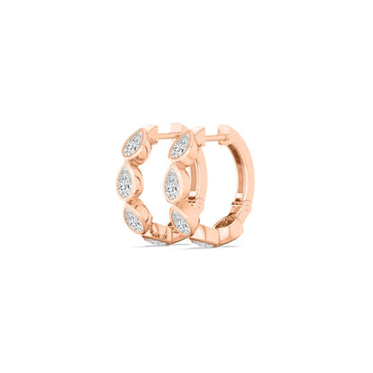 Rose Gold / 1.73ct Lab Grown Diamond Bezel Earrings