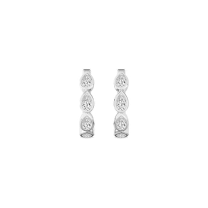 White Gold / 1.73ct Lab Grown Diamond Bezel Earrings
