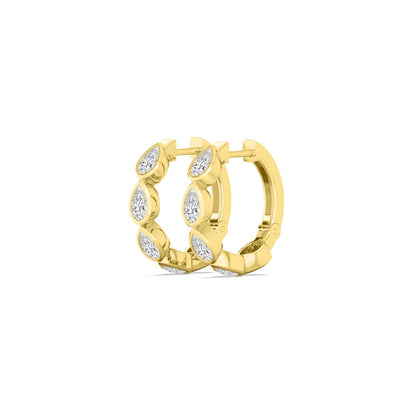 Yellow Gold / 1.73ct Lab Grown Diamond Bezel Earrings