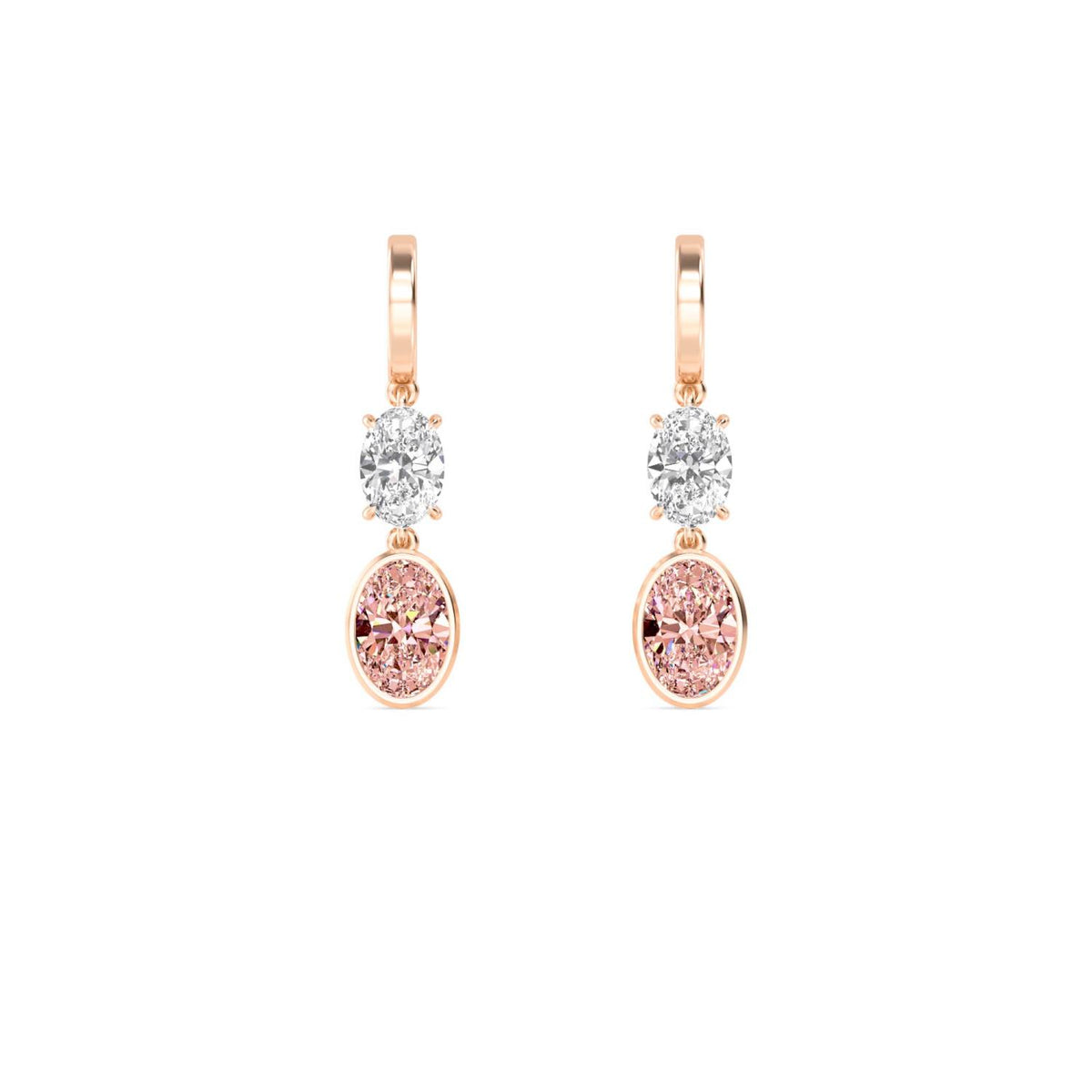 Rose Gold / 6.34ct Lab Grown Diamond Earrings