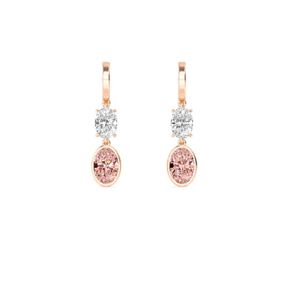Rose Gold / 6.34ct Lab Grown Diamond Earrings