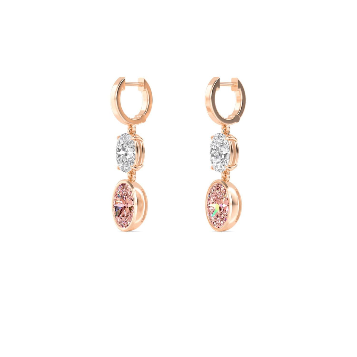 Rose Gold / 6.34ct Lab Grown Diamond Earrings
