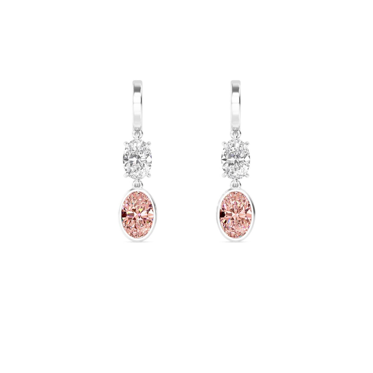 White Gold / 6.34ct Lab Grown Diamond Earrings