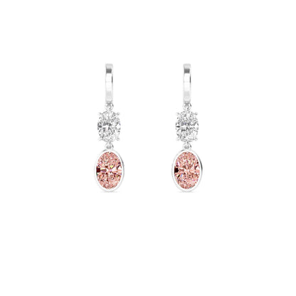White Gold / 6.34ct Lab Grown Diamond Earrings