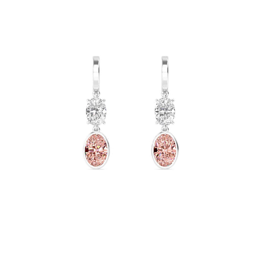 White Gold / 6.34ct Lab Grown Diamond Earrings