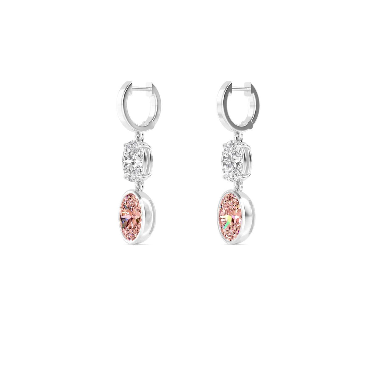 White Gold / 6.34ct Lab Grown Diamond Earrings