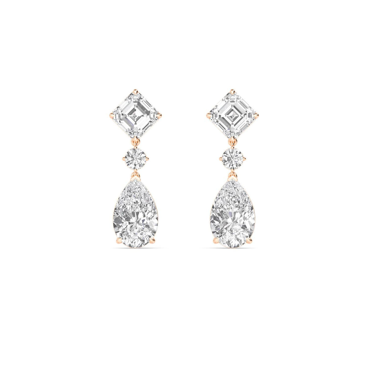 Rose Gold / 16.81ct Lab Grown Diamond Earrings