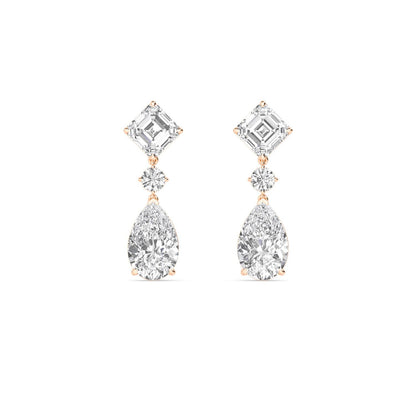 Rose Gold / 16.81ct Lab Grown Diamond Earrings
