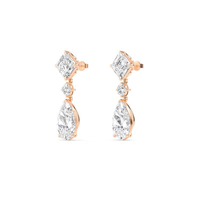Rose Gold / 16.81ct Lab Grown Diamond Earrings