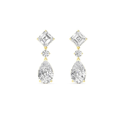 Yellow Gold / 16.81ct Lab Grown Diamond Earrings