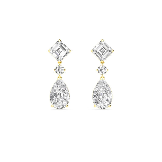 Yellow Gold / 16.81ct Lab Grown Diamond Earrings