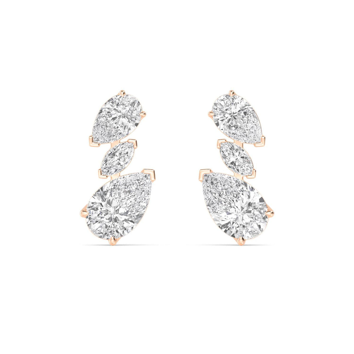 Rose Gold / 5.34ct Lab Grown Diamond Earrings