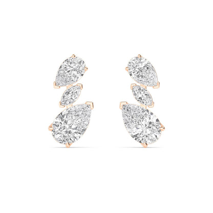 Rose Gold / 5.34ct Lab Grown Diamond Earrings