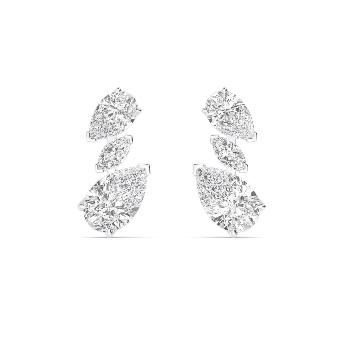 White Gold / 5.34ct Lab Grown Diamond Earrings