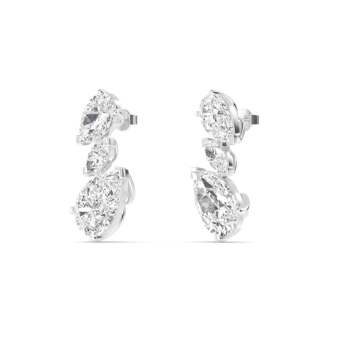 White Gold / 5.34ct Lab Grown Diamond Earrings