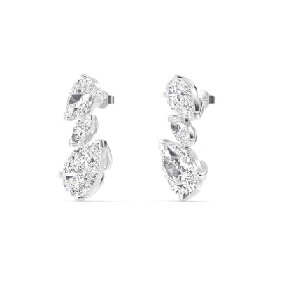 White Gold / 5.34ct Lab Grown Diamond Earrings