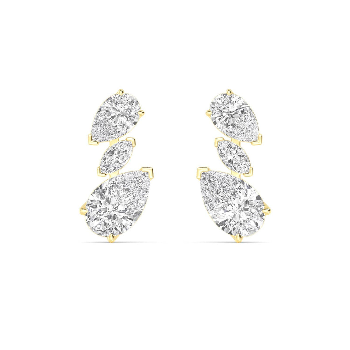 Yellow Gold / 5.34ct Lab Grown Diamond Earrings