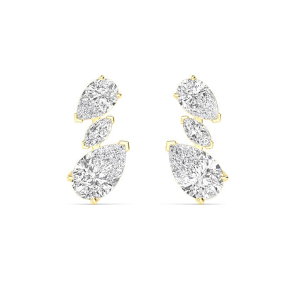 Yellow Gold / 5.34ct Lab Grown Diamond Earrings