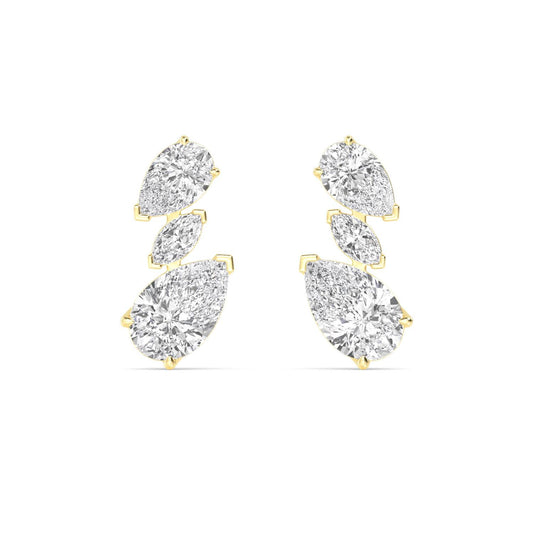 Yellow Gold / 5.34ct Lab Grown Diamond Earrings