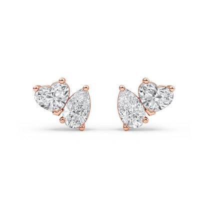 Rose Gold / 1.01ct Lab Grown Diamond Earrings