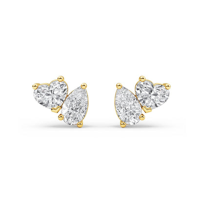 Yellow Gold / 1.01ct Lab Grown Diamond Earrings
