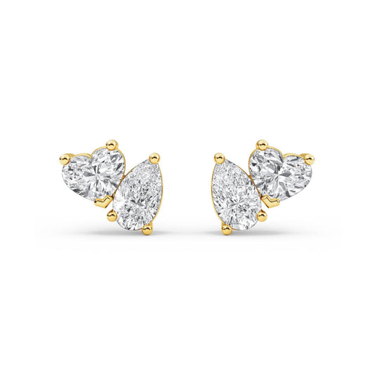 Yellow Gold / 1.01ct Lab Grown Diamond Earrings