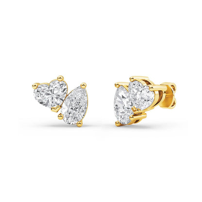Yellow Gold / 1.01ct Lab Grown Diamond Earrings