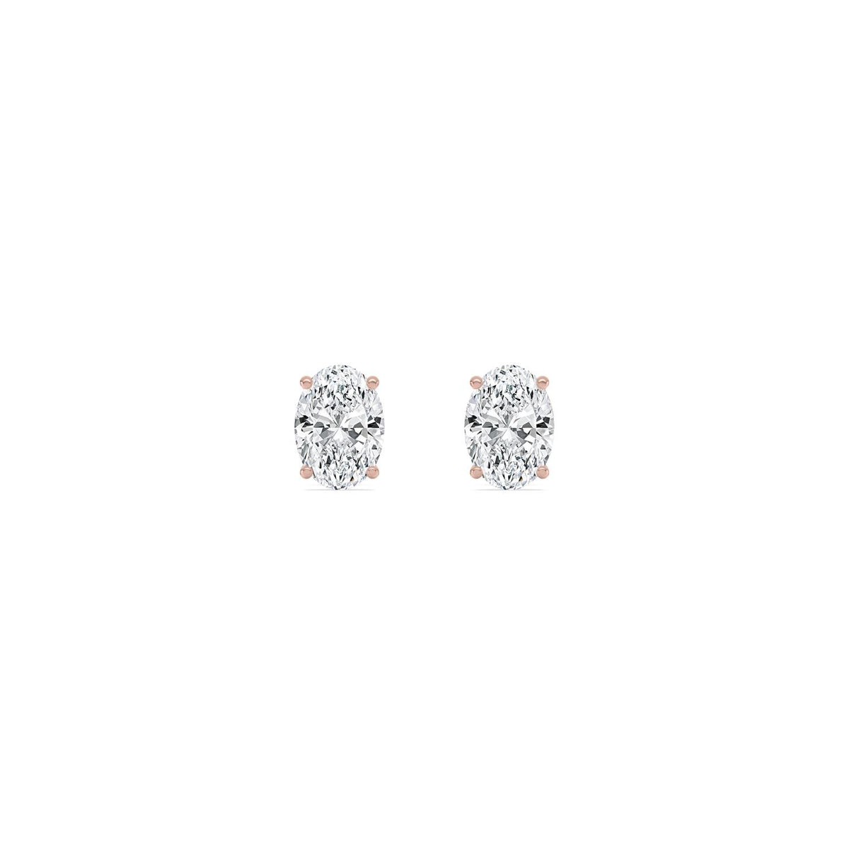 Rose Gold / 1.00ct Lab Grown Diamond Earrings