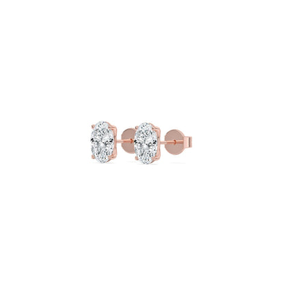 Rose Gold / 1.00ct Lab Grown Diamond Earrings