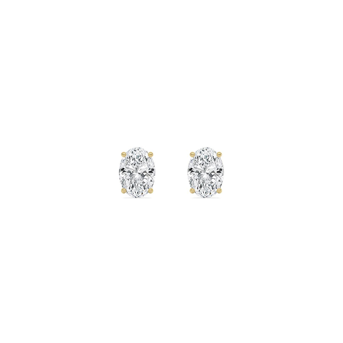 Yellow Gold / 1.00ct Lab Grown Diamond Earrings