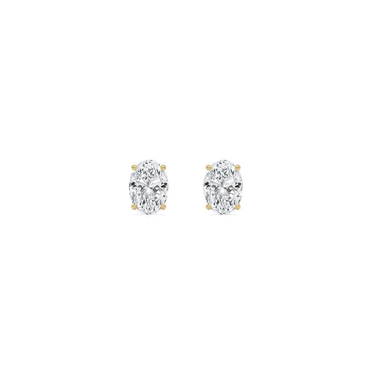 Yellow Gold / 1.00ct Lab Grown Diamond Earrings