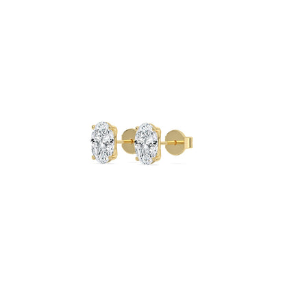 Yellow Gold / 1.00ct Lab Grown Diamond Earrings