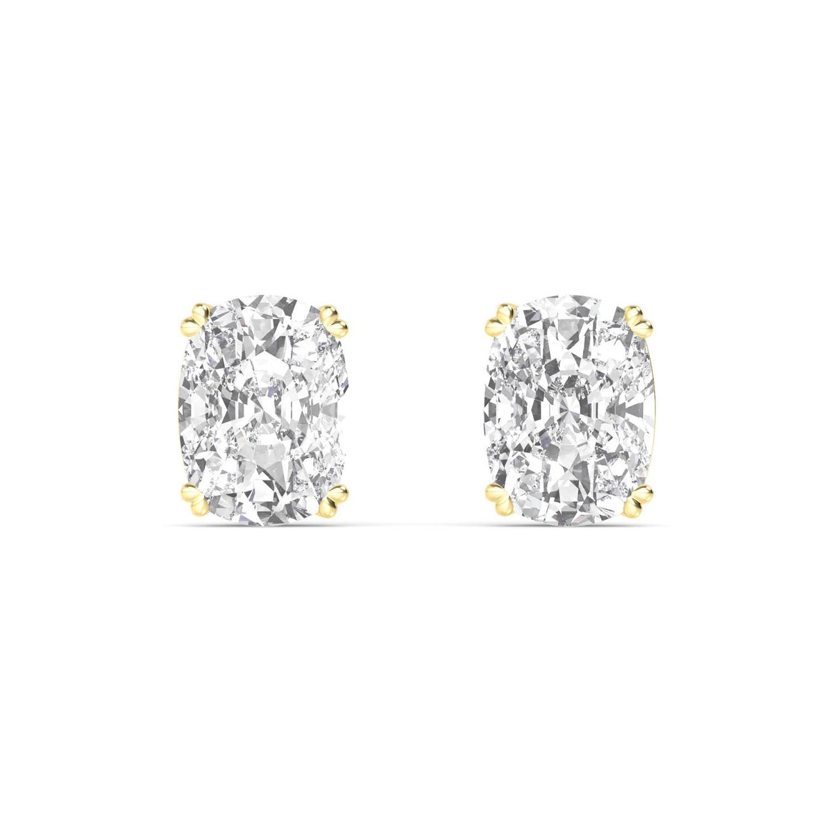 Yellow Gold / 6.00ct Lab Grown Diamond Earrings