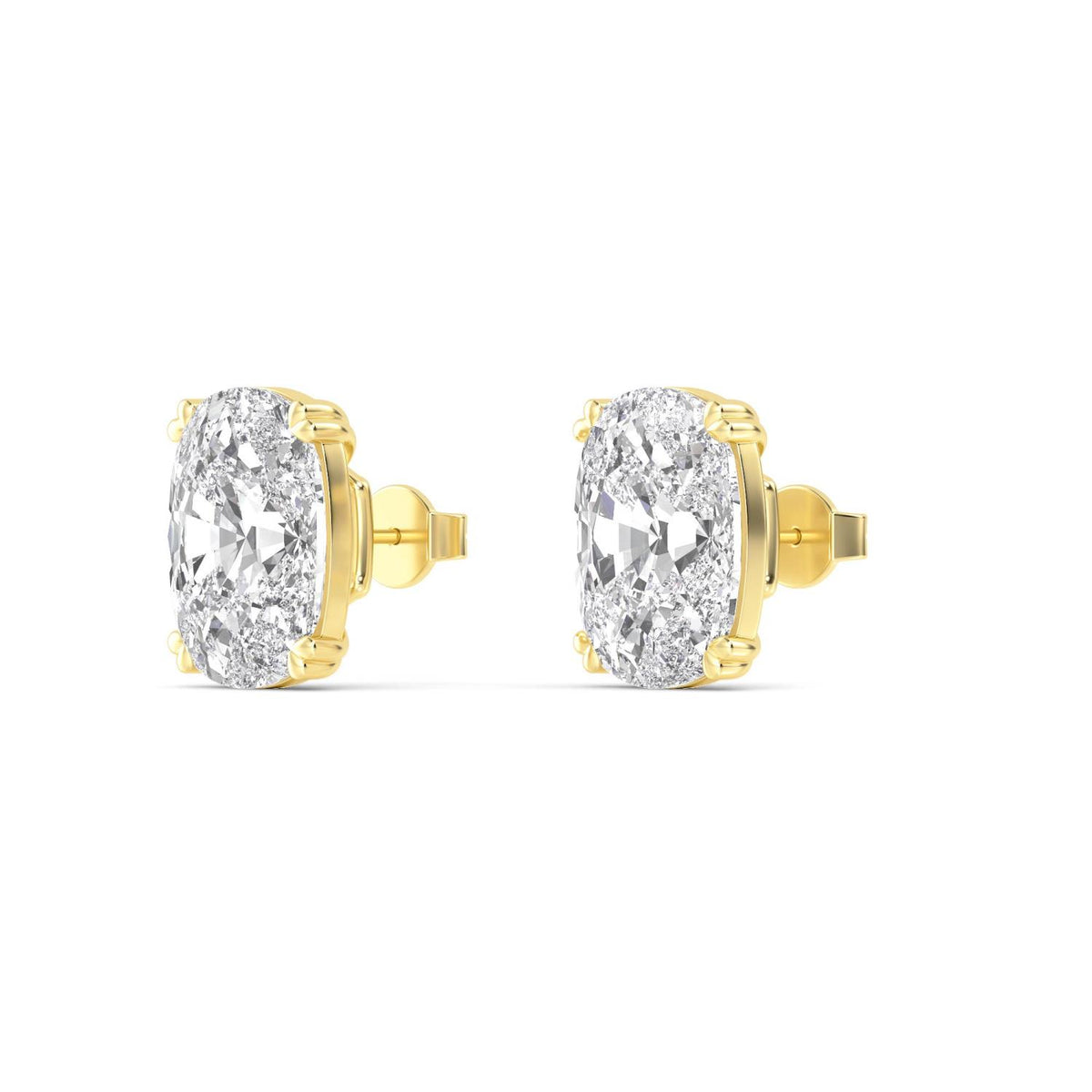 Yellow Gold / 6.00ct Lab Grown Diamond Earrings