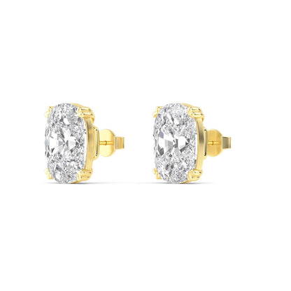 Yellow Gold / 6.00ct Lab Grown Diamond Earrings