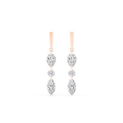 Rose Gold / 1.96ct Lab Grown Diamond Earrings