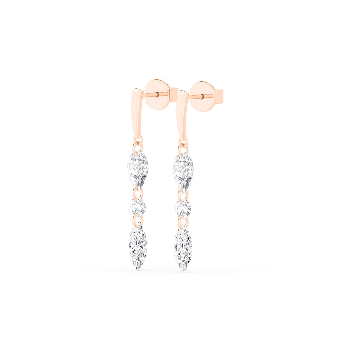 Rose Gold / 1.96ct Lab Grown Diamond Earrings