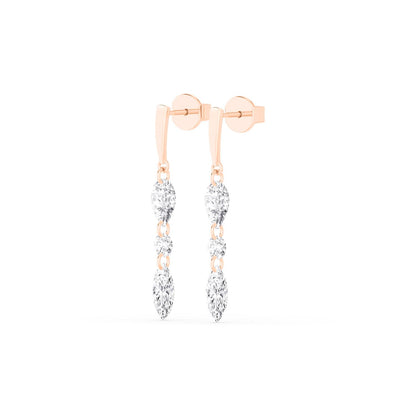 Rose Gold / 1.96ct Lab Grown Diamond Earrings
