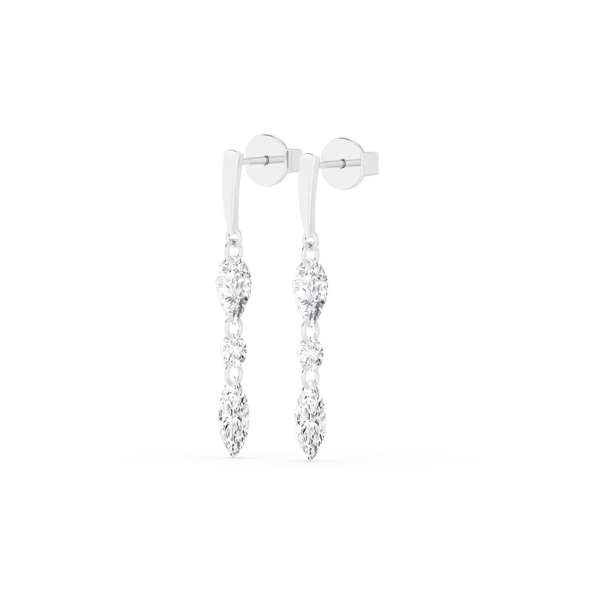 White Gold / 1.96ct Lab Grown Diamond Earrings