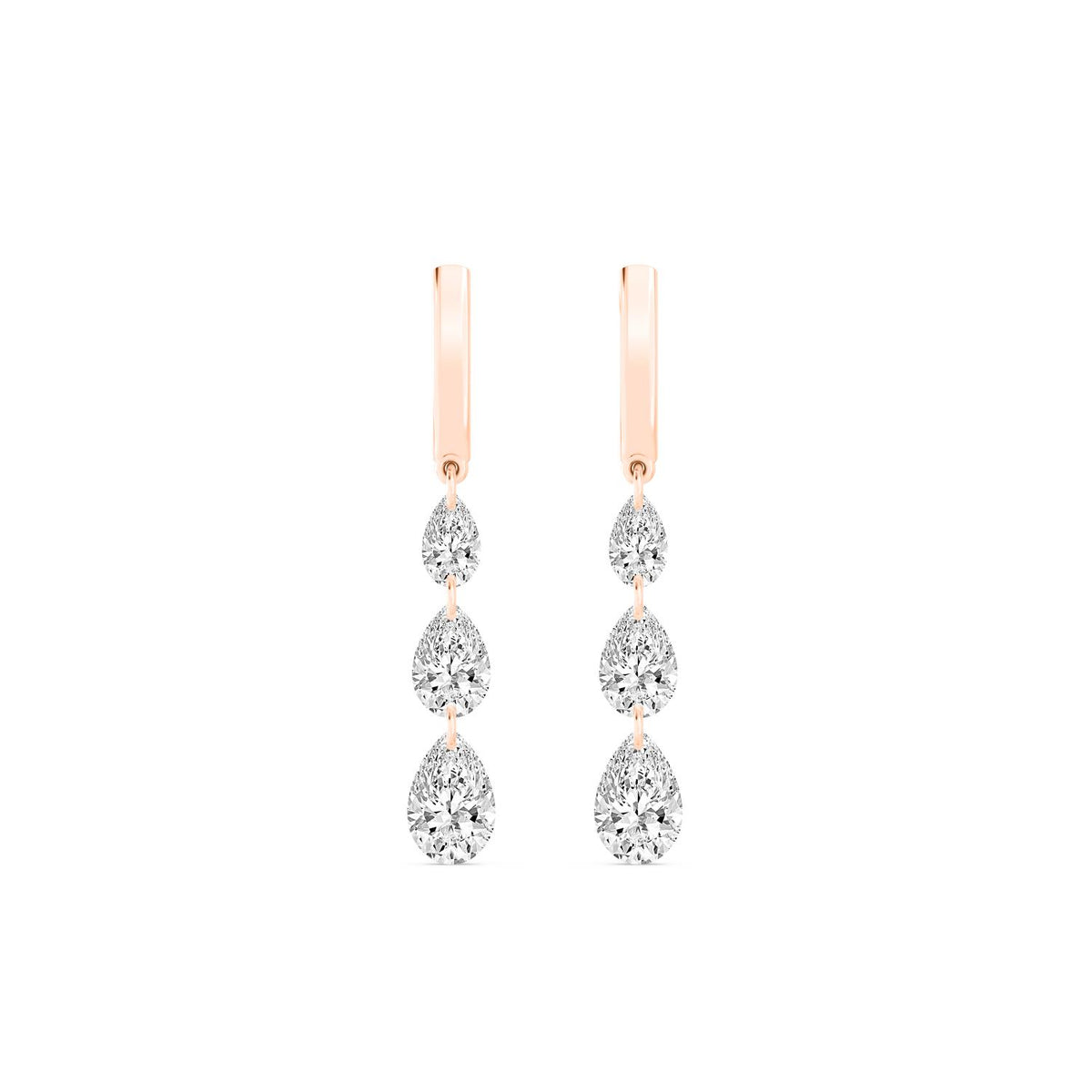 Rose Gold / 2.14ct Lab Grown Diamond Earrings