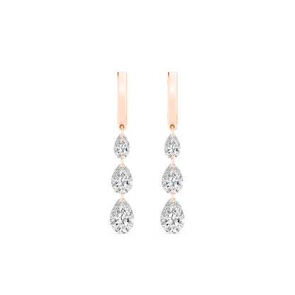 Rose Gold / 2.14ct Lab Grown Diamond Earrings