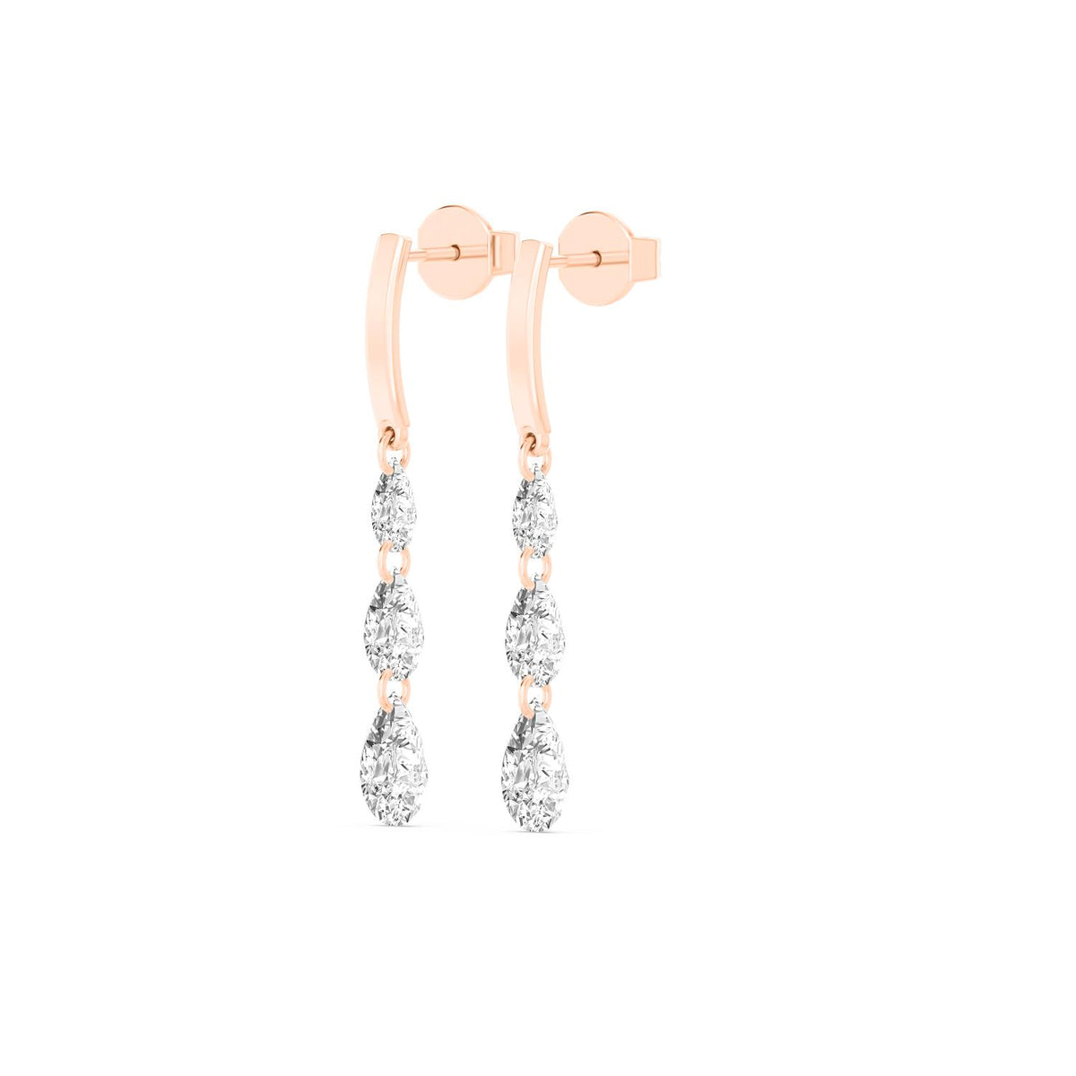 Rose Gold / 2.14ct Lab Grown Diamond Earrings