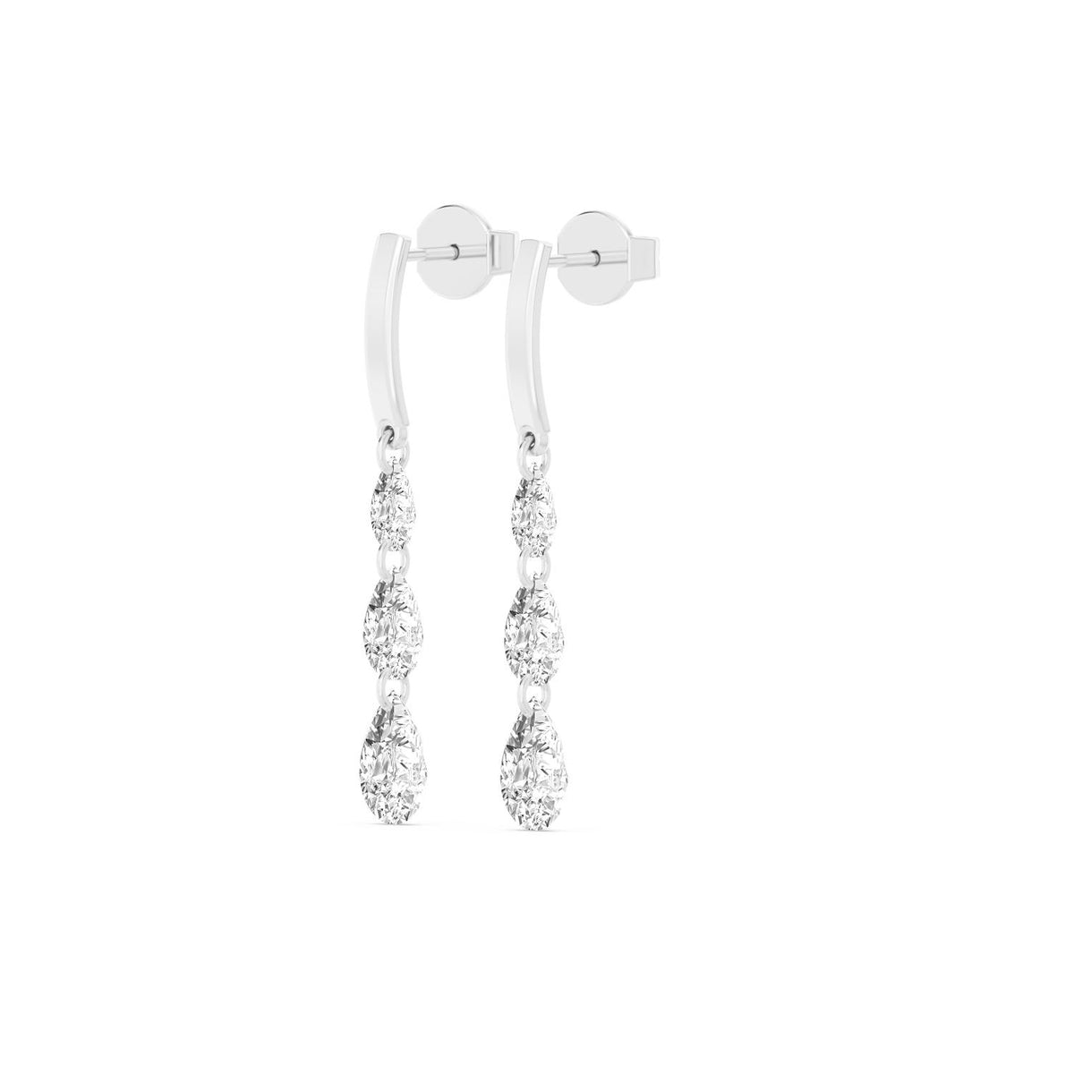 White Gold / 2.14ct Lab Grown Diamond Earrings