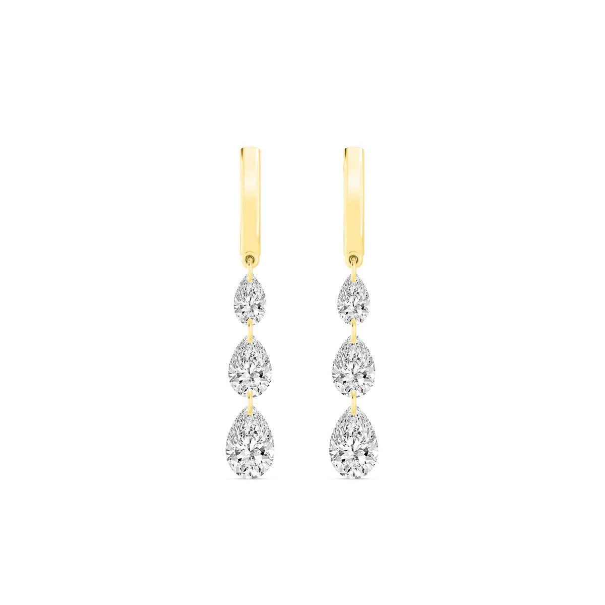 Yellow Gold / 2.14ct Lab Grown Diamond Earrings