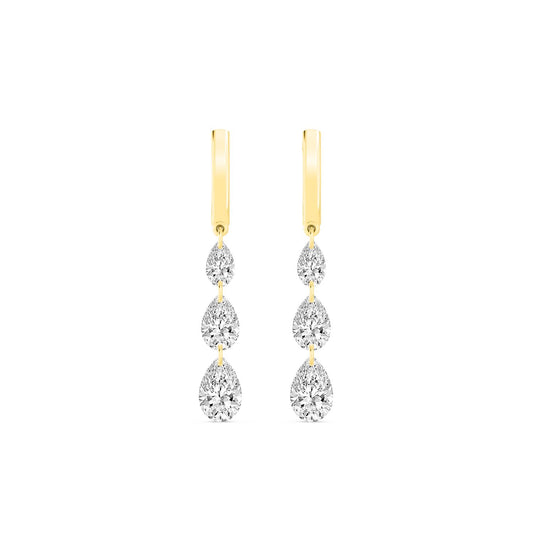 Yellow Gold / 2.14ct Lab Grown Diamond Earrings