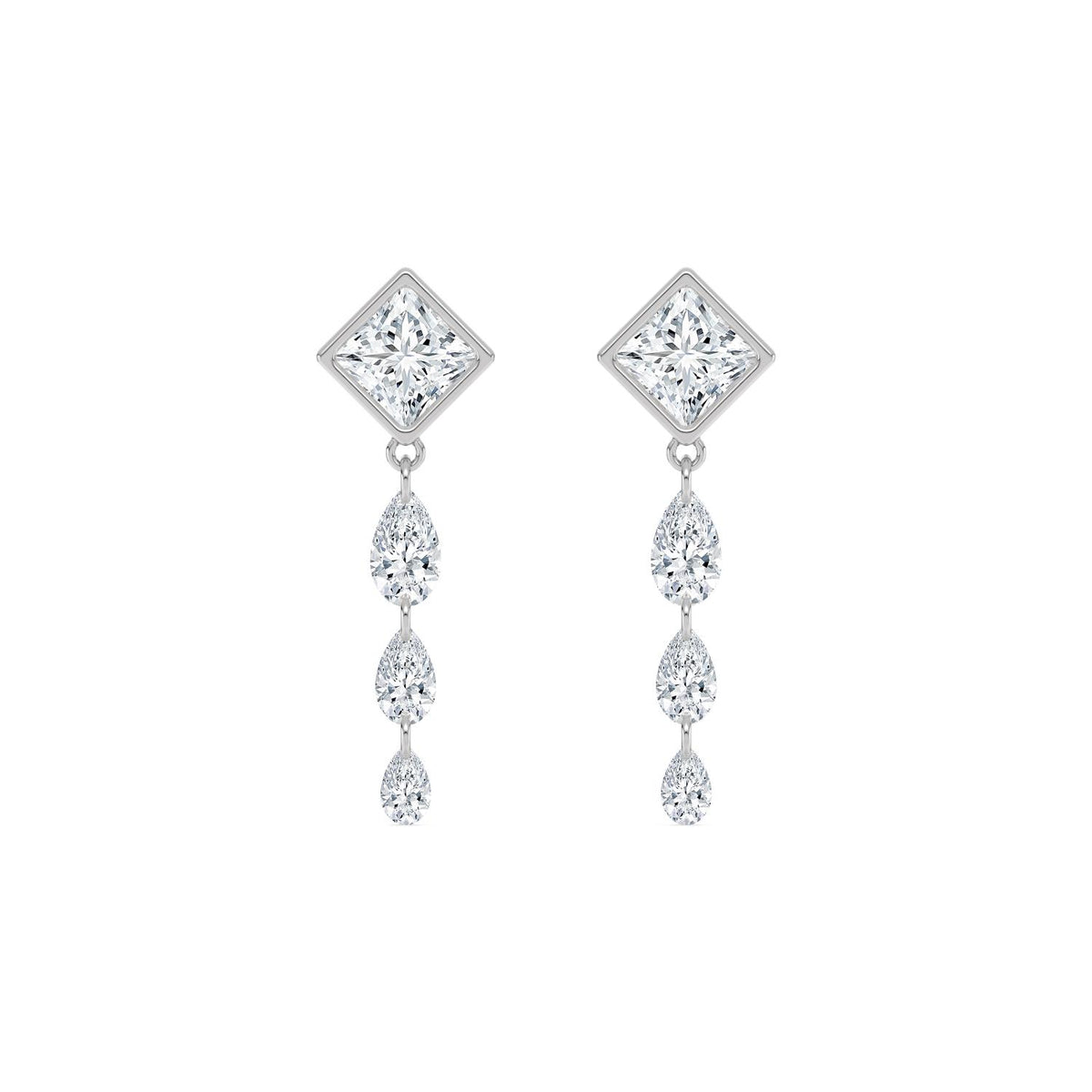 White Gold / 3.18ct Lab Grown Diamond Earrings